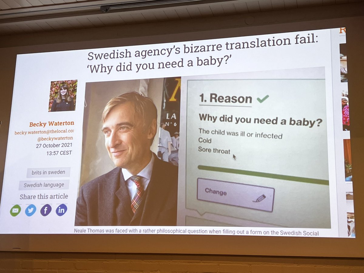"Why did you need a baby?" — when MT fails translating an administrative form #NTIF2021