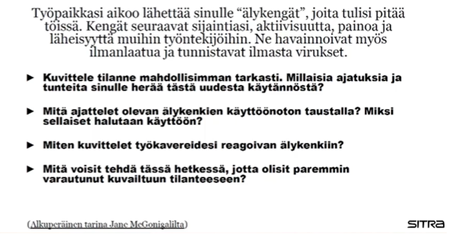 raijakaljunen's tweet photo. Tulevaisuusajattelu jää helposti abstraktiksi, ja tulevaisuussanastoa ja -kuvastoa kannattaa rikastaa. @mdufva'n johdolla päästiin myös itse venyttämään ajattelua: mitä jos tällainen tapahtuu? Toisenlaiset tulevaisuudet 💡🤔
#finnsight2021 #viestintä #tulevaisuus #mitäjos https://t.co/HhxbUuRaLj