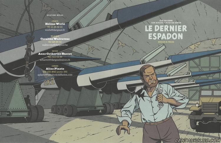 centaurclub's tweet photo. Couverture du dossier de presse du #blakeeetmortimer à paraître dans 2 jours le #dernier_Espadon 12 pages concocté par @EditionsDargaud https://t.co/4eQSeoogPZ