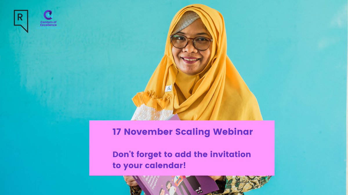 REMINDER: 
Join @Rutgers_INTL' webinar today 🗓️ 17 November 2021 from 3:00pm - 4:30pm (EAT) on Scaling Up #SexualityEducation and find out the key steps for civil society organisations to sustainably scale-up sexuality education. 
Register Here: rutgers-nl.zoom.us/meeting/regist…