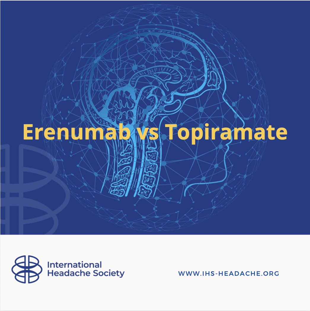 A randomised, double-blind, double-dummy, controlled trial comparing #erenumab vs #topiramate for prevention of #migraine demonstrated a favourable tolerability and efficacy profile for erenumab compared to topiramate
journals.sagepub.com/doi/full/10.11…
#headace #research
#cephalalgia #ihs #