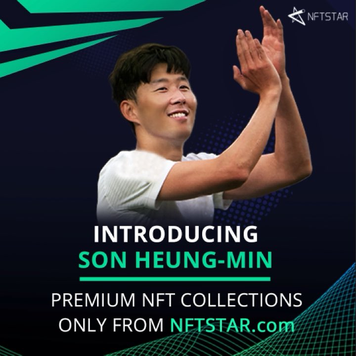 ZHUTHE9's tweet photo. Welcome. 

A South Korean football superstar.
A Premier League key figure.
A rising global force with fantastic goalscoring displays.

Son Heung-Min to join NFTSTAR Family! We're so ready to mint amazing NFT collections of Sonny. 👀
Follow us: https://t.co/FVCL3xRwR0 https://t.co/TPhkC0gY2s