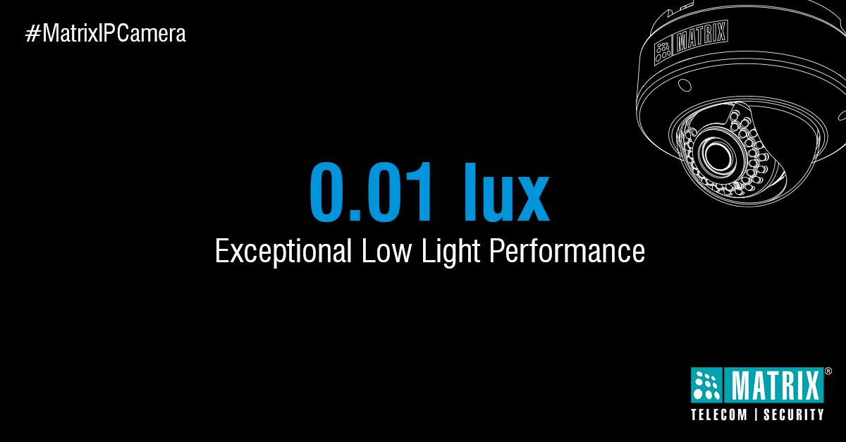 Matrix_Comsec's tweet photo. Need crisp, clear images in low-light?
Get clear images even at 0.01lux with Matrix #IPCameras
Explore more: https://t.co/mV1cSlxII4
Drop an Inquiry: https://t.co/PlrPdtjGy9
#MatrixComsec #IPVideoSurveillance #Security https://t.co/OsTh48SG2B