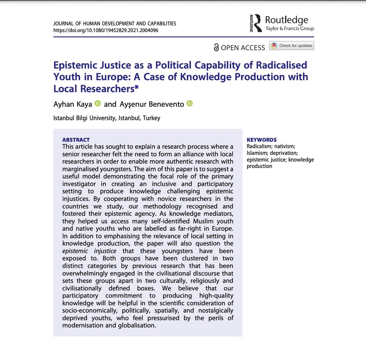 BilgiErc's tweet photo. 📑New Publication, co-authored by our principal investigator @AyhanKaya14 and postdoctoral researcher @AysBenevento , analyzes the potential of participative methods among research team members.

Open Access: https://t.co/n7eB0BmYN4
@BiLGiOfficial @ERC_Research @BILGI_European https://t.co/cm7JG1Jwuz