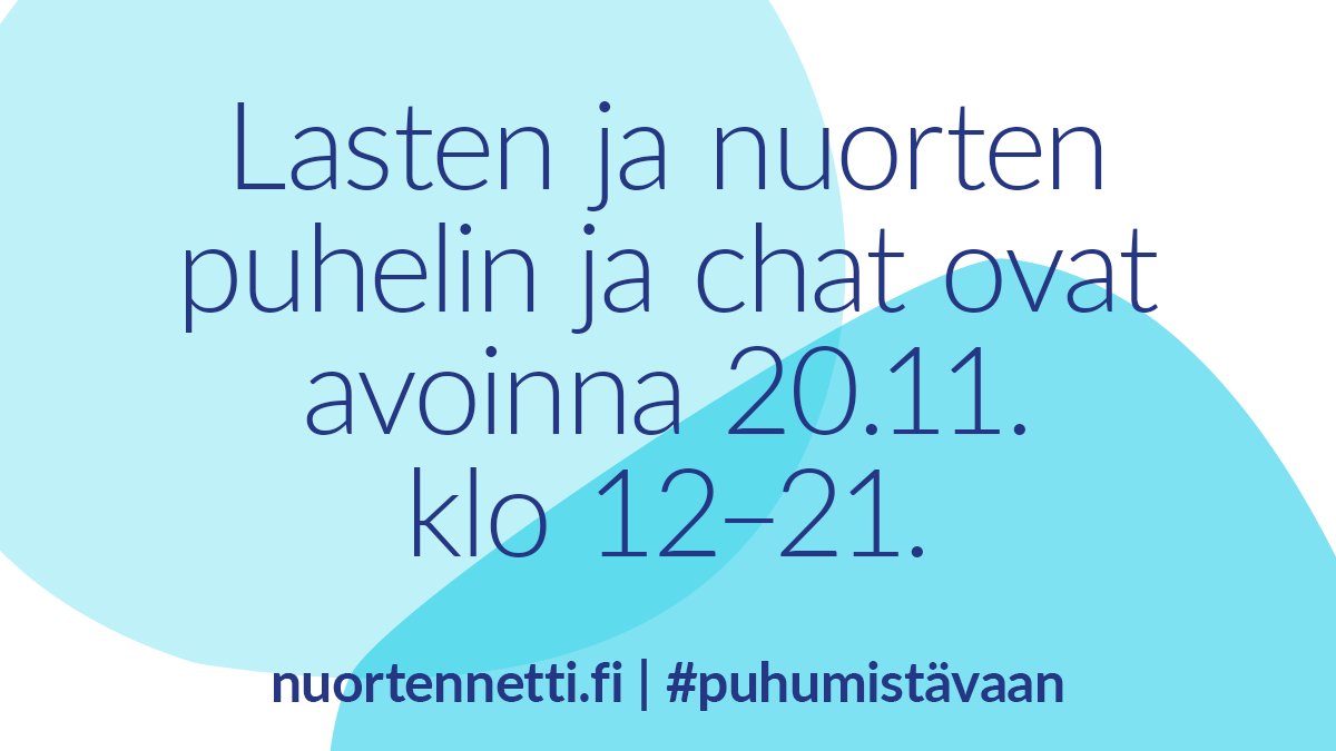 MLL_fi's tweet photo. Lasten ja nuorten puhelin sekä chat juhlistavat Lapsen oikeuksien päivää maratonpäivystyksellä. La 20.11. puhelimeen (p.116 111) ja chattiin vastataan klo 12-21. Chat löytyy osoitteesta https://t.co/jHkn7eYMDb https://t.co/7SezY6eywQ