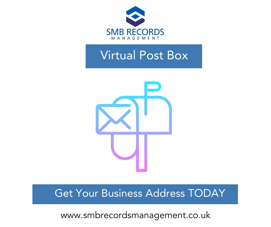 StreetpinB's tweet image. #VirtualPost from @SmbArchiveuk  

Are you a new start-up firm working from home or have moved your business to a new address?

Secure your virtual address NOW.

Reach SMB Records Management to get your virtual post at services@smbrecordsmanagement.co.uk

#virtualpost