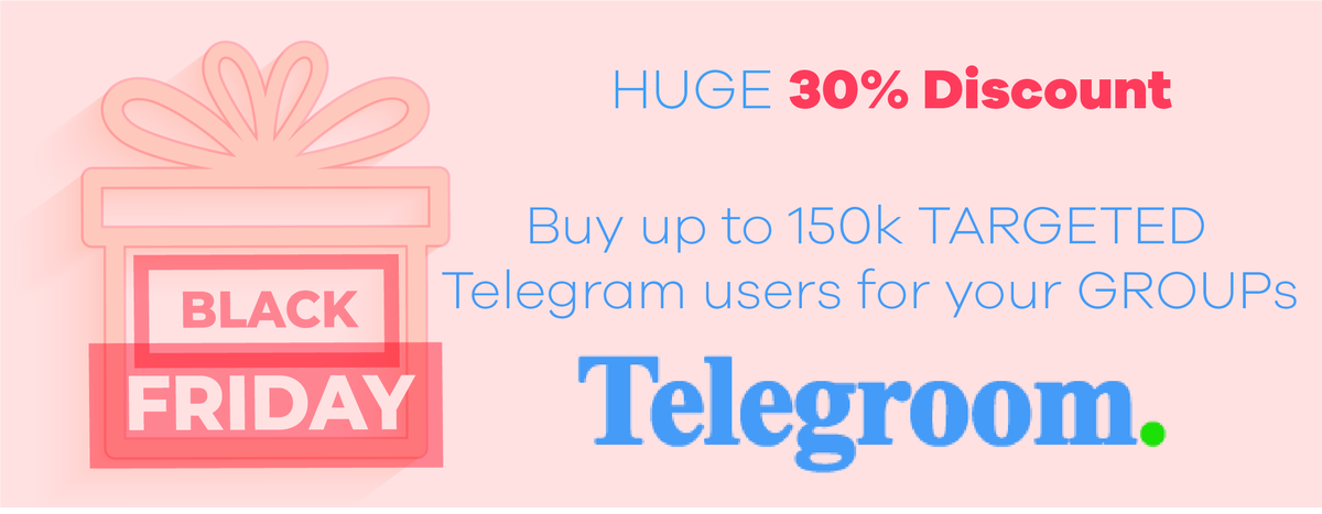 TelegRoom's tweet photo. TelegRoom is here with 30% HUGE Discount till end of November.

Buy organic Telegram subscribers for your Telegram group.

- #Crypto users
- #NFTs users
- #BinanceSmartChain users
- #Ethereum users
- #SolanaAirdrops users
- #AVAX users

https://t.co/Fgzs0ZcZrH
Coupon: BlackFriday https://t.co/53DiMLbq6O