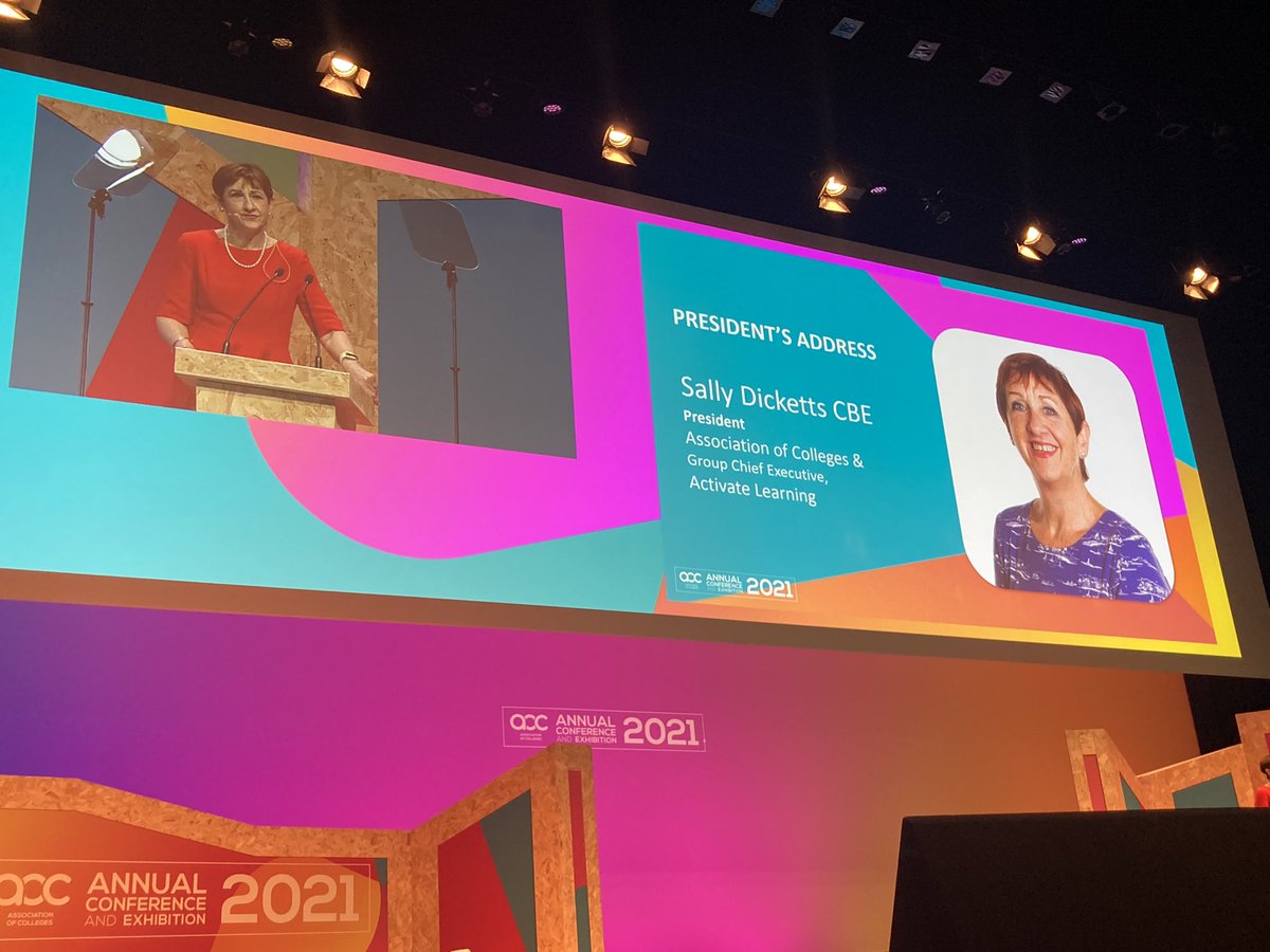 Day 2 of the <a href="/AoC_info/">Association of Colleges (AoC)</a> #AoCConf starting with <a href="/SallyDicketts/">Sally Dicketts</a> discussing well-being in the education sector. “We need to lead by example” and the “importance of digital, numeracy and literacy skills for all so no student is left behind” #education  #essentialdigitalskills #EDSQ