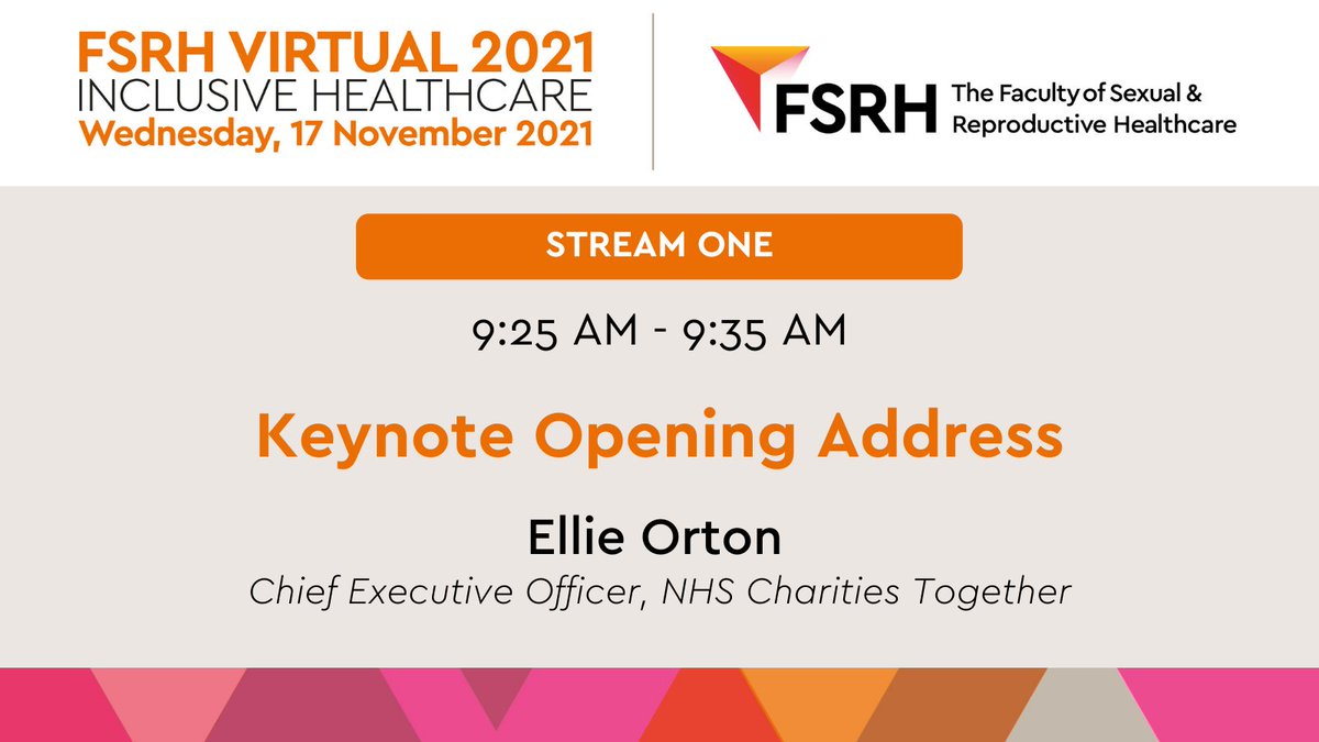 COSRH_UK's tweet photo. We’re kicking off today’s conference with a Keynote Opening Address by @e_orton - CEO of
@NHSCharities
#FSRHVirtual https://t.co/i6B2C9a1P4