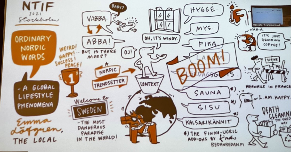#NTIF2021 live sketching — such an accurate summary of the keynote.