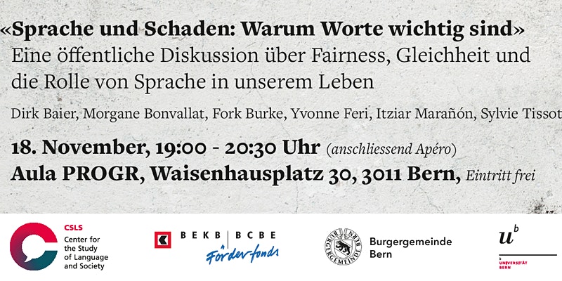 alliance_F's tweet photo. «Sprache und Schaden: Warum Worte wichtig sind»
Eine öffentliche Diskussion über Fairness, Gleichheit und die Rolle von Sprache in unserem Leben.

🗓️ 18. November um 19 Uhr
🗺️ Aula PROGR, Bern

Jetzt anmelden 👉 https://t.co/4LqtYC1kNL

@bekbbcbe #stophatespeech https://t.co/vlyqvII0cN