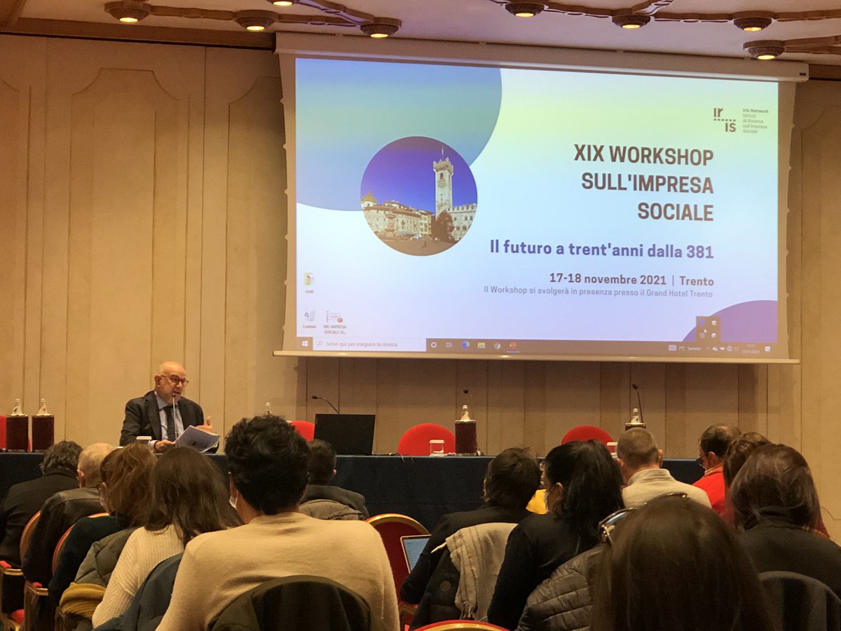 Partito il XIX Workshop sull'impresa sociale. Siamo a Trento, orgogliosi e felici di essere in presenza e di aver potuto finalmente re-incontrare, dopo due anni, volti e amici cari! workshop.irisnetwork.it