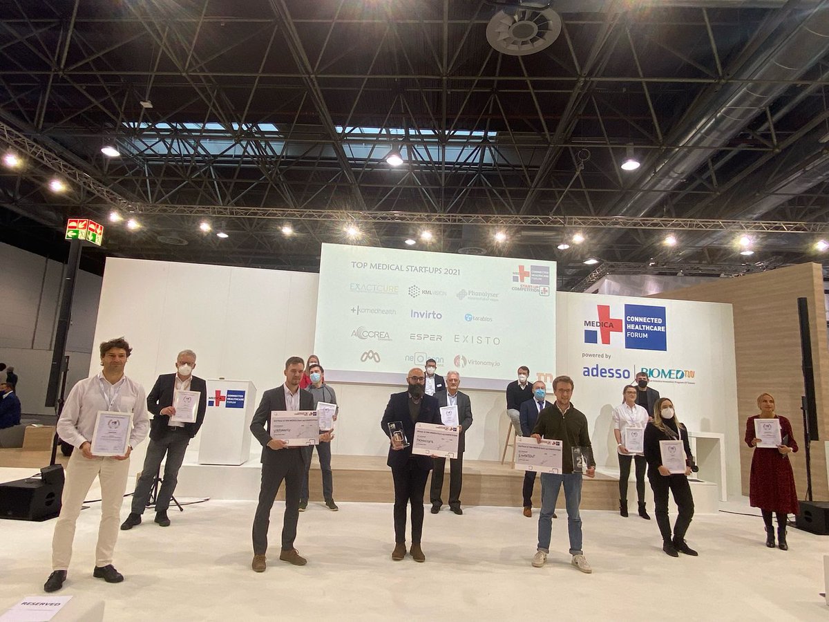 BRILLIANT NEWS: #HealthIncubatorHelsinki company <a href="/phonolyser/">Phonolyser</a> has won the Medical Startups category in #MEDICA2021 #Startup Competition i Düsseldorf, Germany! 💪🔥🌟 Congrats! 

More on Phonolyser: healthcapitalhelsinki.fi/phonolyser/
#healthstartup #helsinki

<a href="/MEDICATradeFair/">MEDICA</a> <a href="/IWCNavispace/">Innovation World Cup® Series</a>