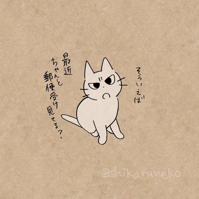 郵便受けの中身を何日も放置する人を叱ってくれる猫 