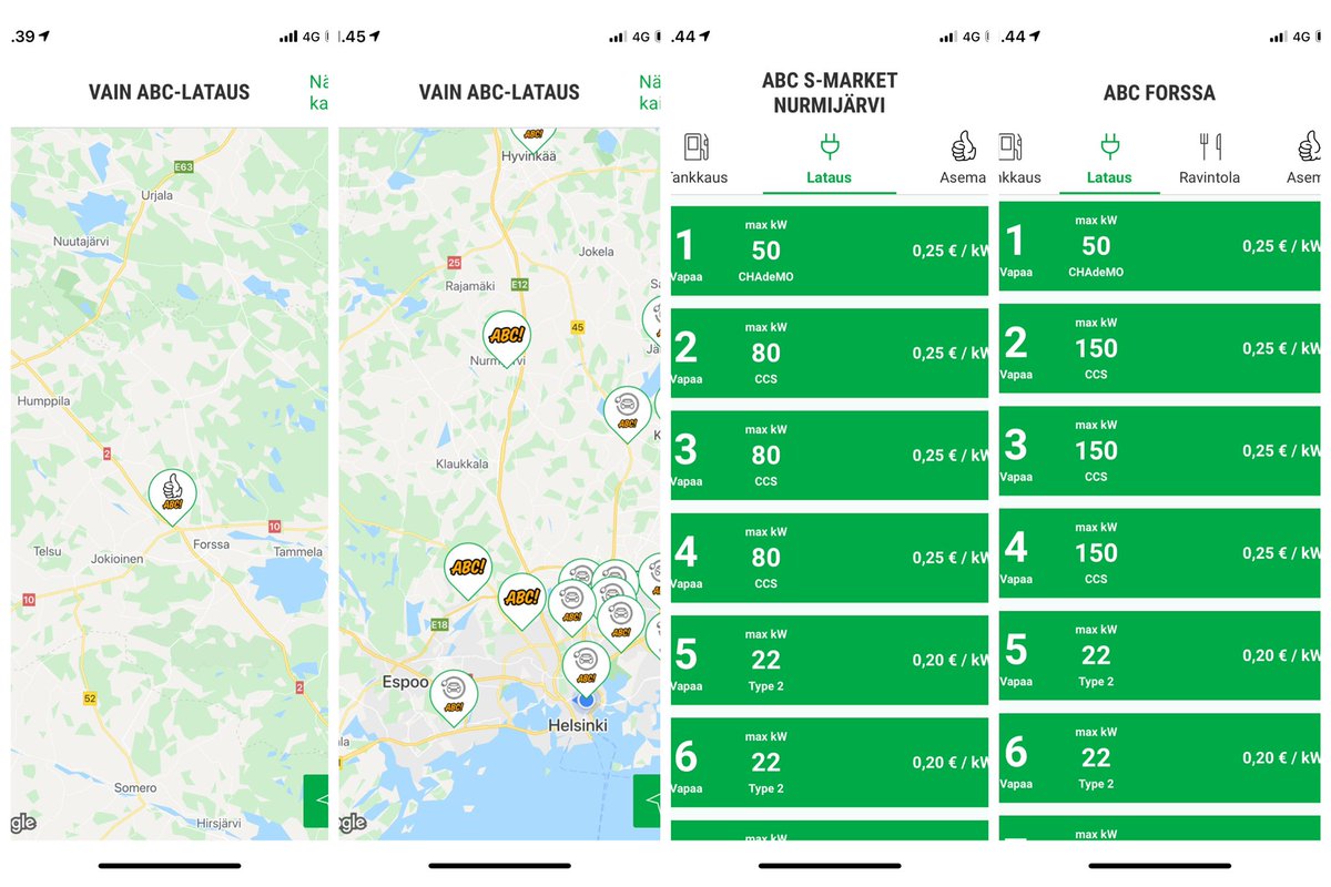 Onnea Forssa ja Nurmijärvi, nyt ABC-lataus toiminnassa ja käytettävissä ABC-mobiilin kautta.
#abclataus #sähköauto #peruslataus #teholataus #suurteholataus