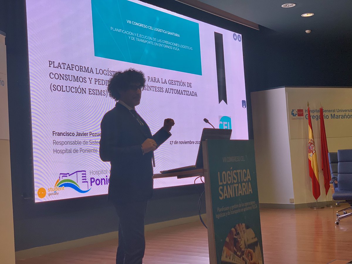CELlogistica's tweet photo. Francisco Javier Pozuelo, responsable de Sistemas Logísticos y ganador del Premio CEL Logística Sanitaria 2020, explica cómo funciona la plataforma #eSIMS para lograr una gestión de consumos y pedidos de osteosíntesis automatizada.
#logisticasanitaria #jornadascel #soylogistica https://t.co/4W8a877n3d