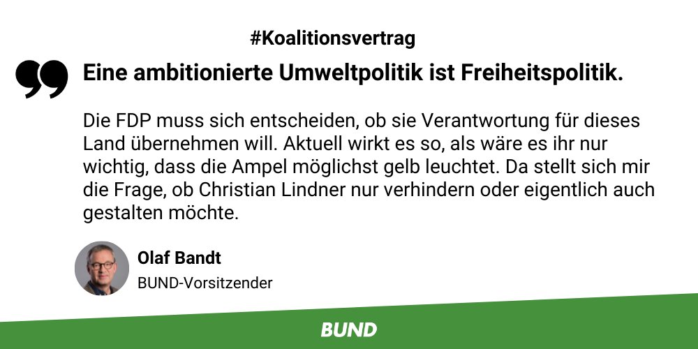 bund_net's tweet photo. Die FDP muss sich #lockermachen u. ihre umweltpolit. Blockadehaltung aufgeben, lieber @c_lindner! Die Weltgemeinschaft rast auf die 1,5-Grad-Grenze zu, das sechste #Artensterben hat begonnen. Der #Koalitionsvertrag muss jetzt Mut zum Gestalten zum Ausdruck bringen! #Klimaschutz https://t.co/gMtLCuKske