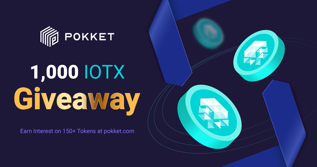 POKKETOfficial's tweet photo. Glad to be a partner of @iotex_io！
#giveaway 1,000 $IOTX to 10 winners!

1⃣Follow @POKKETOfficial &amp; @iotex_io
2⃣RT &amp; Like

Winners to be announced on Discord👉https://t.co/j42obgFVeF

Earn #interest on 150+tokens at https://t.co/bKm09G6cIV
#Airdrop #Crypto #BTC #ETH #IOTX #earn https://t.co/t214l84bTQ