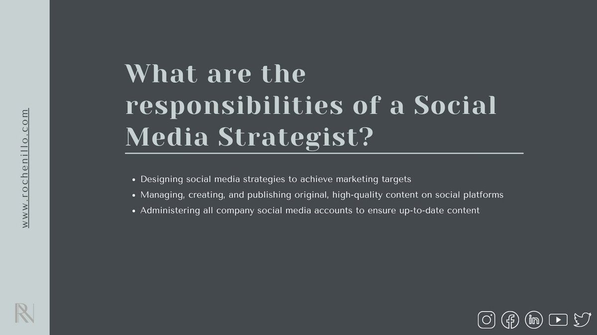 Rochenillo's tweet image. As a Social Media Strategist, ⋃ should have excellent multitasking skills to handle all of your soc med accnts in a cohesive way. 

Tap on the 📩 Send me a msg!

#RocheNillo #RocheNilloVA #SocialMedia #DICT #SocialMediaStrategist #Canva #Workable

🔗bit.ly/3kGfbyB