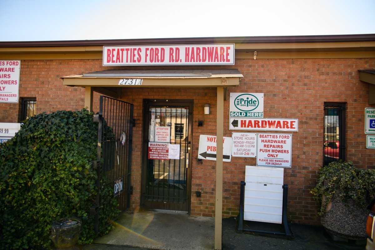 A community staple since 1986, Beatties Ford Rd. Hardware has a reputation for superior service. Located only minutes from uptown, add this this family-owned business to your list of DIY destinations!
Beatties Ford Rd. Hardware 2731 Beatties Ford Rd Charlotte NC 28216