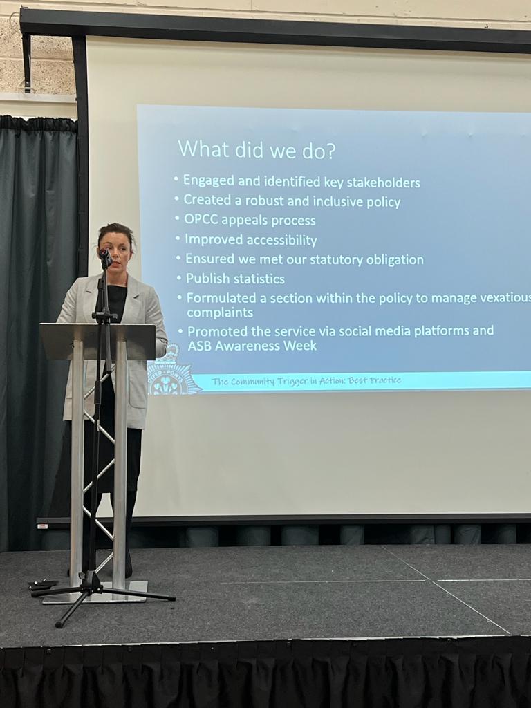 asbhelp's tweet image. Jess Thomas @DyfedPowys talks about the community trigger and best practice. An excellent case study to highlight its value #toolsandpowers #communitytrigger #ASBpledge @bedspolice @BedsOPCC