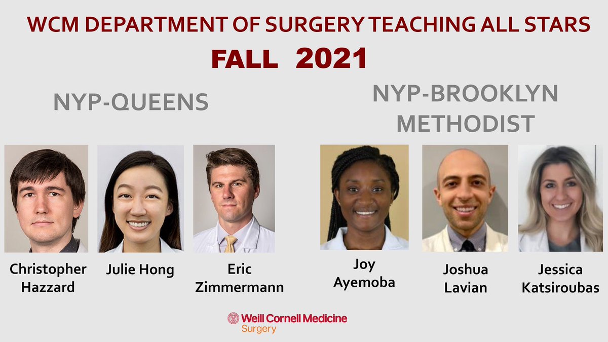 WCMSurgery's tweet photo. Congratulations to the 4th class of #WCMSurgery Teaching All Stars! This program recognizes excellent clinical educators with the passion for teaching. We congratulate all of you for the excellent teaching you do and inspiring so many of our students to want to become surgeons. https://t.co/0OroObg5iw