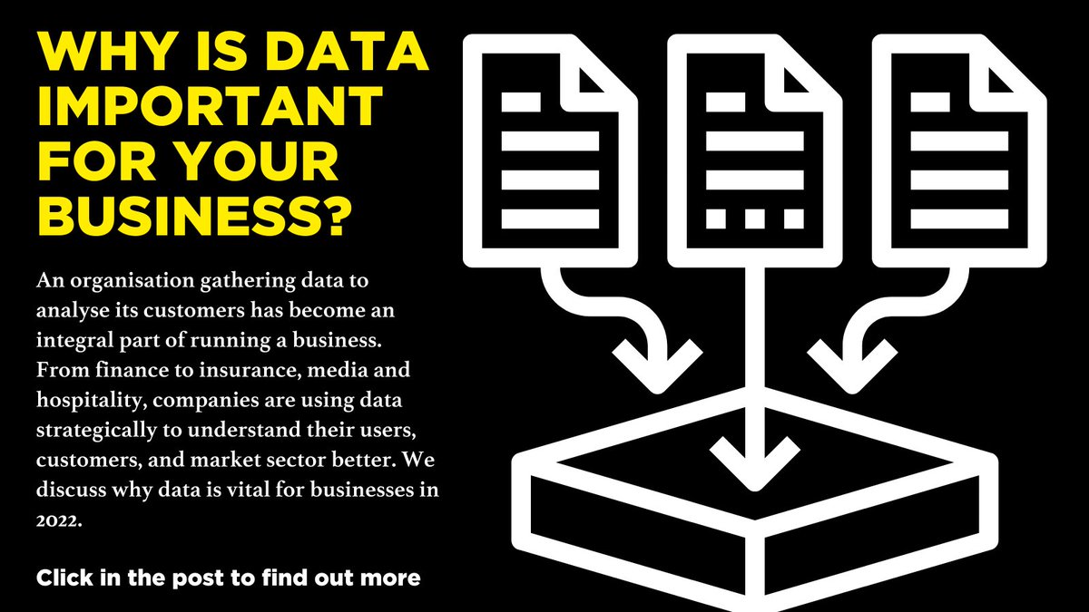Consultancygrp's tweet photo. An organisation gathering data to analyse its customers has become an integral part of running a business. We discuss why data is vital for businesses in 2022: https://t.co/15IlXGSrr2

#data #dataanalysis #dataanalyst https://t.co/UPBRN8qnKC
