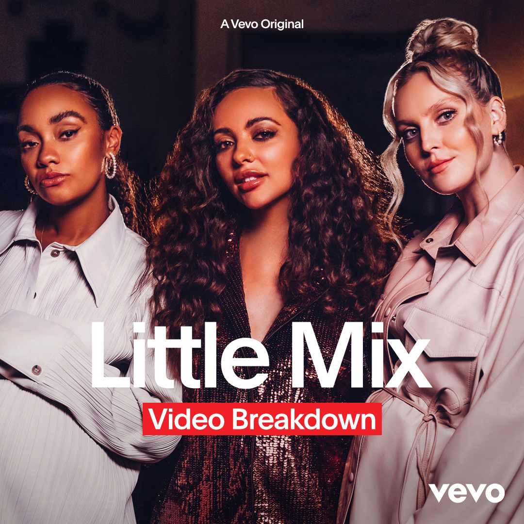 Vevo_UK's tweet photo. Watch Perrie, Leigh-Anne and Jade react to their iconic videography as @LittleMix joins us exclusively for "Video Breakdown" ▶︎ https://t.co/Plde8NUVGn https://t.co/H7JbUyOHNZ
