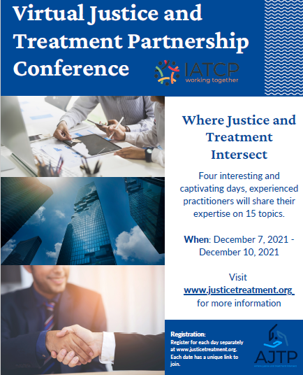 AJTP_Canada's tweet photo. Countdown is on until our first Annual Conference! Details attached! #AJTP #IATCP #JusticeTreatment https://t.co/pYJ8wzXU1j