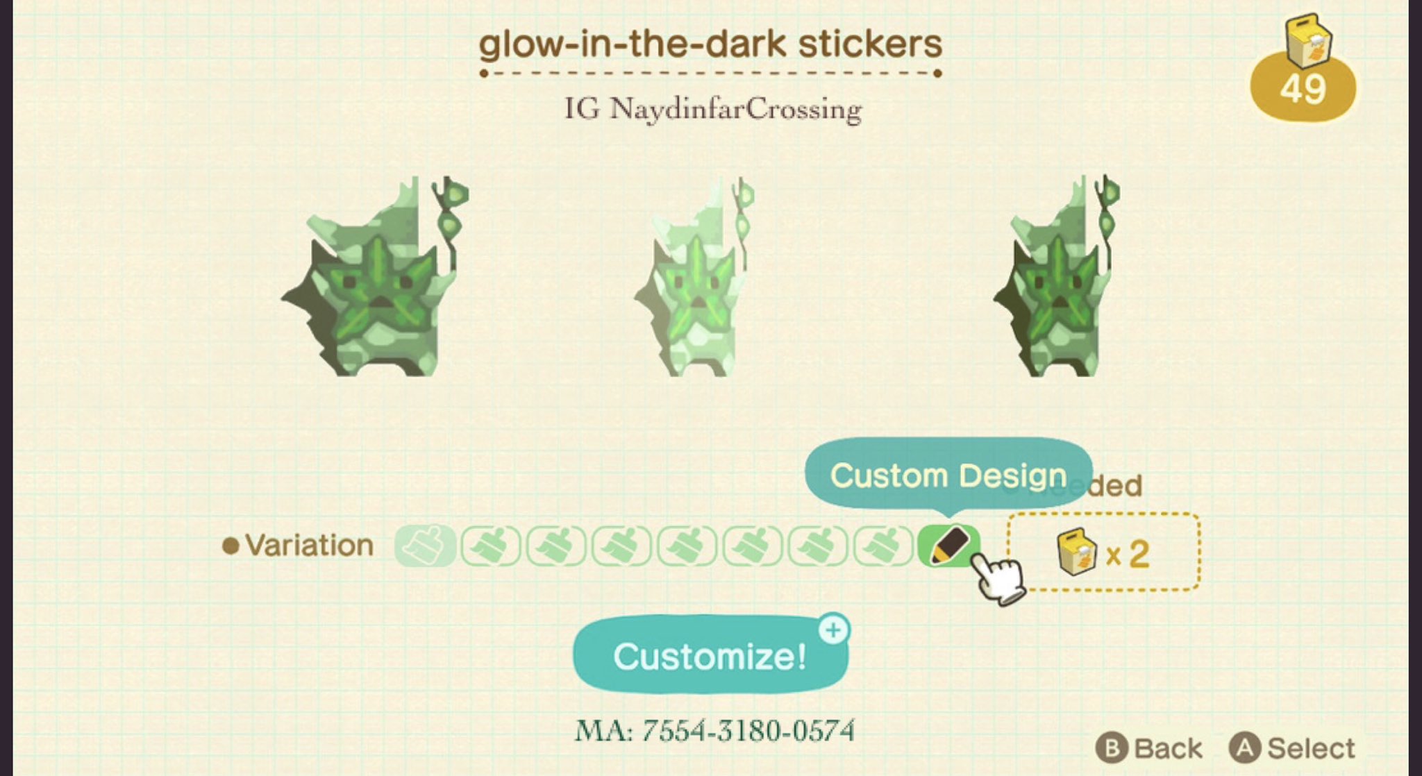 look how cute these custom glow in the dark stickers are!! :  r/AnimalCrossingNewHor