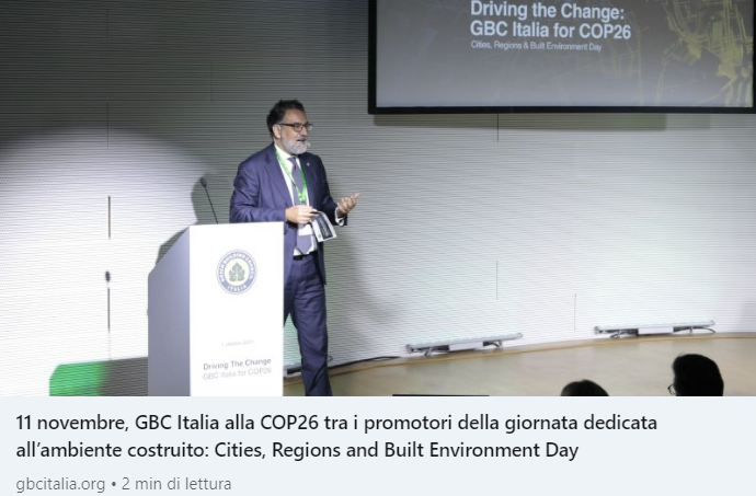 R2MSolution's tweet photo. Si è conclusa @COP26, la Conferenza delle Nazioni Unite sui cambiamenti climatici. R2M è orgogliosa di essere parte di questa rivoluzione green, grazie ad @IESVE, @BrainBoxAi e @GBCItalia. Insieme ci impegniamo quotidianamente nella transizione energetica sostenibile. https://t.co/mHGwaQOizo