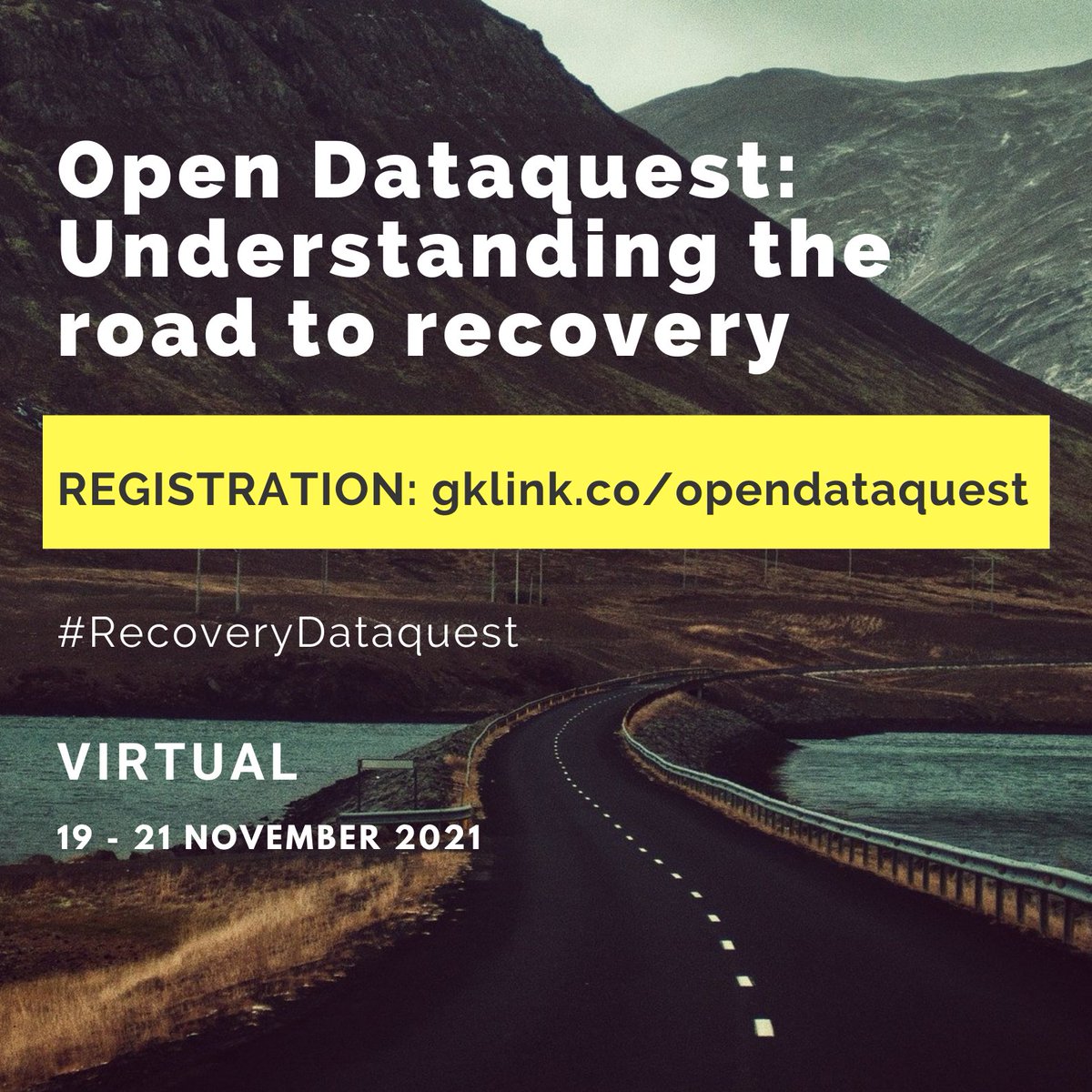 Want to build your understanding of Data? Join us this weekend on a journey to understand South Africa's road to recovery.

Workshop leads from Microsoft, HSRC and OpenUp SA will enlighten you. #RecoveryDataquest

REGISTER: gklink.co/opendataquest