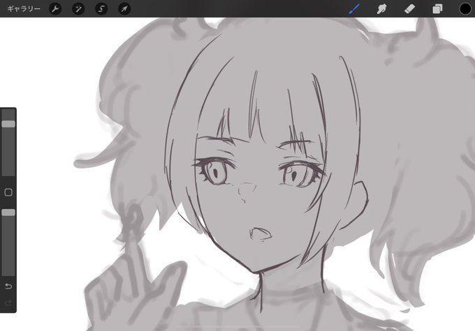 すぐまみみかこうとする(描きかけの絵を早く描け) 