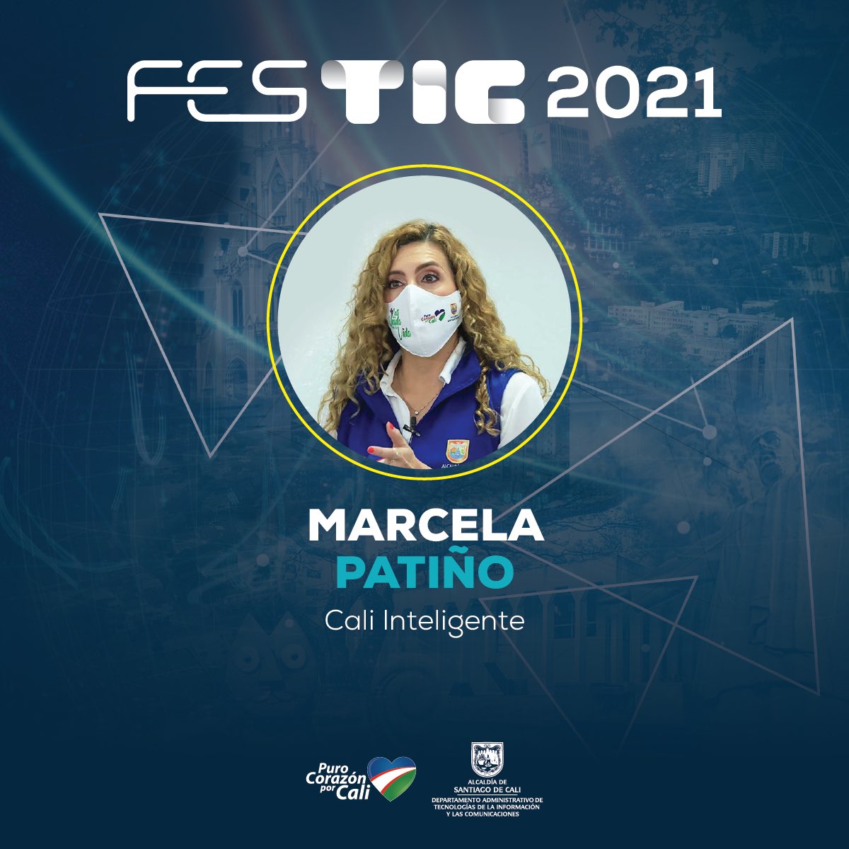 alejitaoo's tweet image. ¿Quieren saber sobre la gran apuesta de la @AlcaldiaDeCali por transformar a Cali en una ciudad inteligente? 
No se pierdan hoy, a las 10:30am, la conferencia de Marcela Patiño, líder del proyecto #Calinteligente

festic.cali.gov.co

#TeQueremosCali 💙❤️💚
#FesTIC2021 🤖🦾🌐