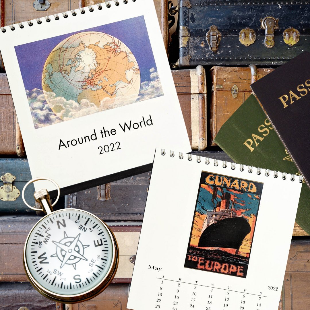 TheLibraryStore's tweet photo. Let your mind wander, no itinerary required. #deskcalendar #travelbuff #wanderlust #vintage #planahead #2022 #hanukkah #christmas #holiday #gift #gifting https://t.co/i7UTwe5Jya