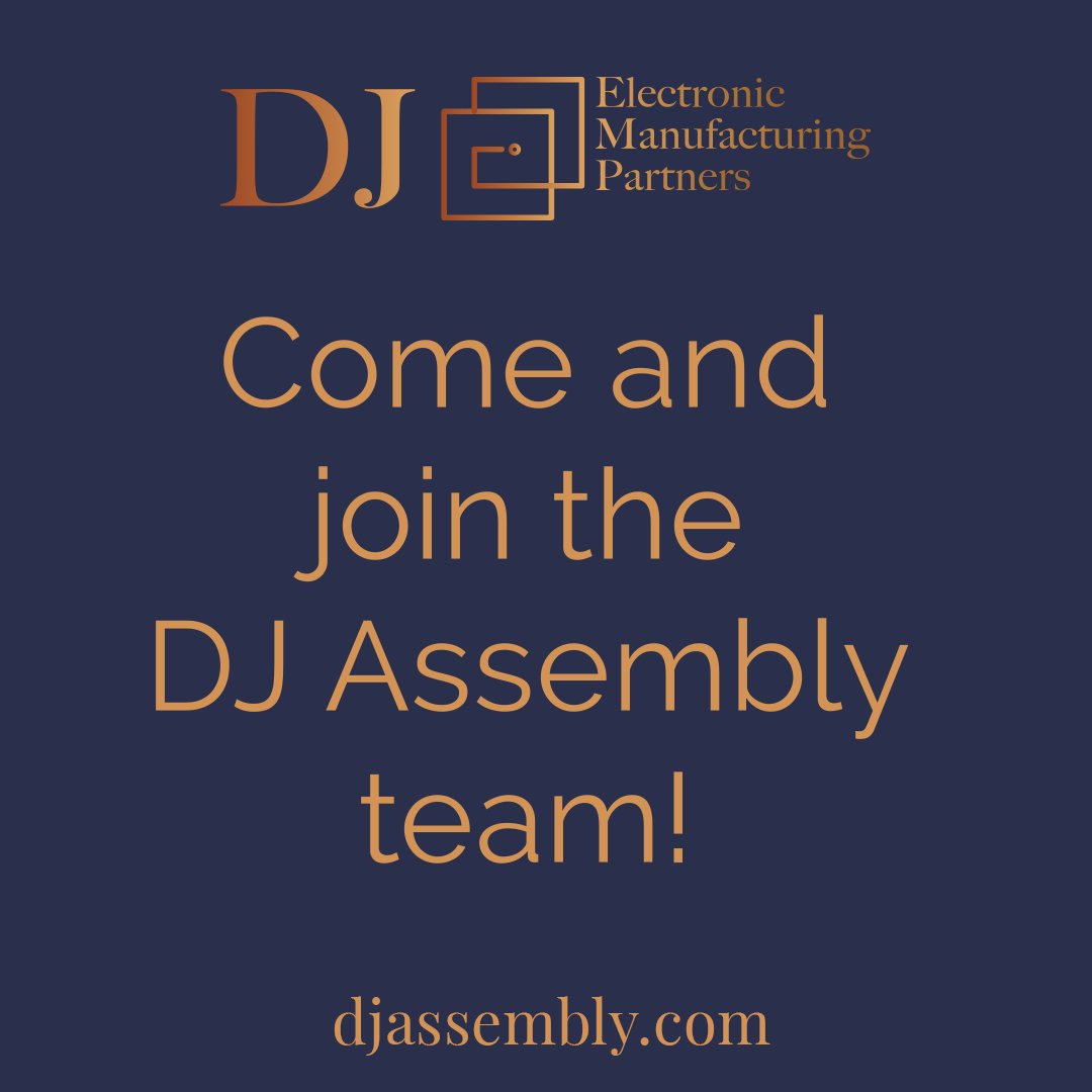 Interested in joining the DJ Assembly team? We're currently recruiting for a number of positions and we'd love to hear from you. Find out more below👇

djassembly.com/careers/

#pcbassembly #nowhiring