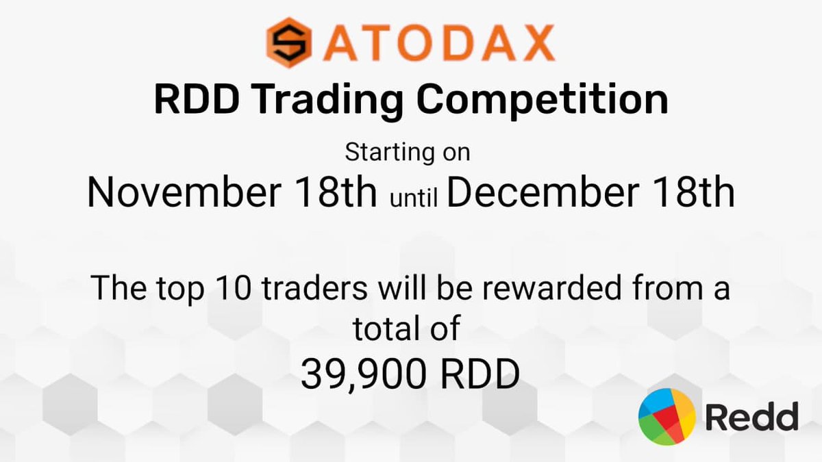 satodax's tweet photo. We are exited , because tomorrow will start the first "trading competition" on  #satodax  @reddcoin /doge
 , you are invited to read rules here https://t.co/C6AROTpLYM , join on satodax now https://t.co/IzZvaLpweA 
@CoinMarketCap
 
@coinpaprika
 
@miningpoolstats https://t.co/jFGwCgTyft
