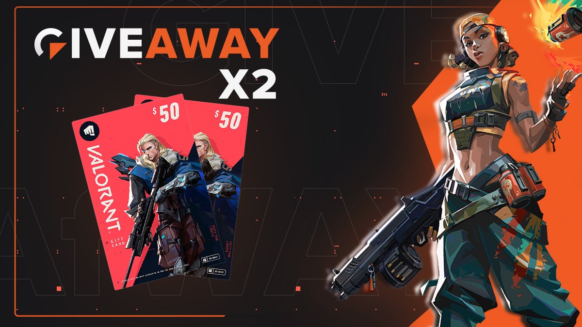 Dittozkul's tweet image. 2x $50 #VALORANT Gift Card Giveaway! 🎁

In order to enter you simply need to:

- Follow @thegamingglobal
- Follow @Dittozkul
- Retweet Post
- Like Post
- Tag 1 Friend

This Giveaway ends on 24.11. Two Winners will be selected and announced on @thegamingglobal

Good Luck! 🔥🎉