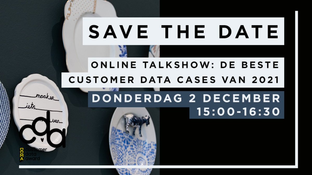 Cmotions's tweet photo. Op 2 december organiseert @DDMA een online talkshow met de Beste Customer Data Cases van 2021. Wij zijn er bij! Jij ook? Meld je nu aan: https://t.co/v6V4pzzYJT
#ddma #customerdataaward #event #onlinetalkshow #klantdata https://t.co/4MhyjHR1QS