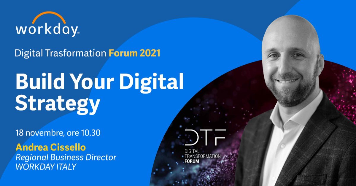 lynnritchie's tweet image. Come prepararsi al meglio per sviluppare una strategia di trasformazione digitale in ambito HR? 
Il 18 novembre prenderemo parte al #DigitalTransformationForum organizzato da @HRC_Community per dare insieme una risposta.... #TeamWDAY