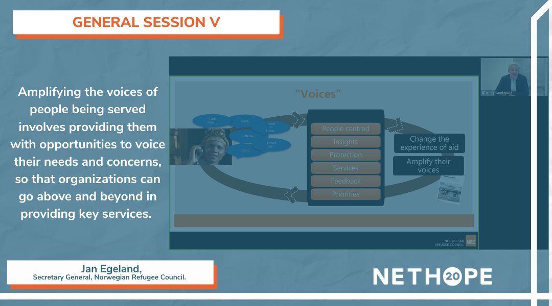NetHope_org's tweet photo. Jan Egeland, Secretary General of @NRC_Norway on why we must continue to amplify the voices of the people that we serve!
#NetHopeSummit2021 #NetHopeAt20 https://t.co/3fPeMjF7Lz