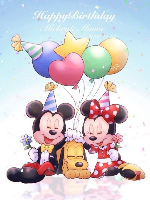 ハッピーバースデーミッキー のtwitterイラスト作品 人気順