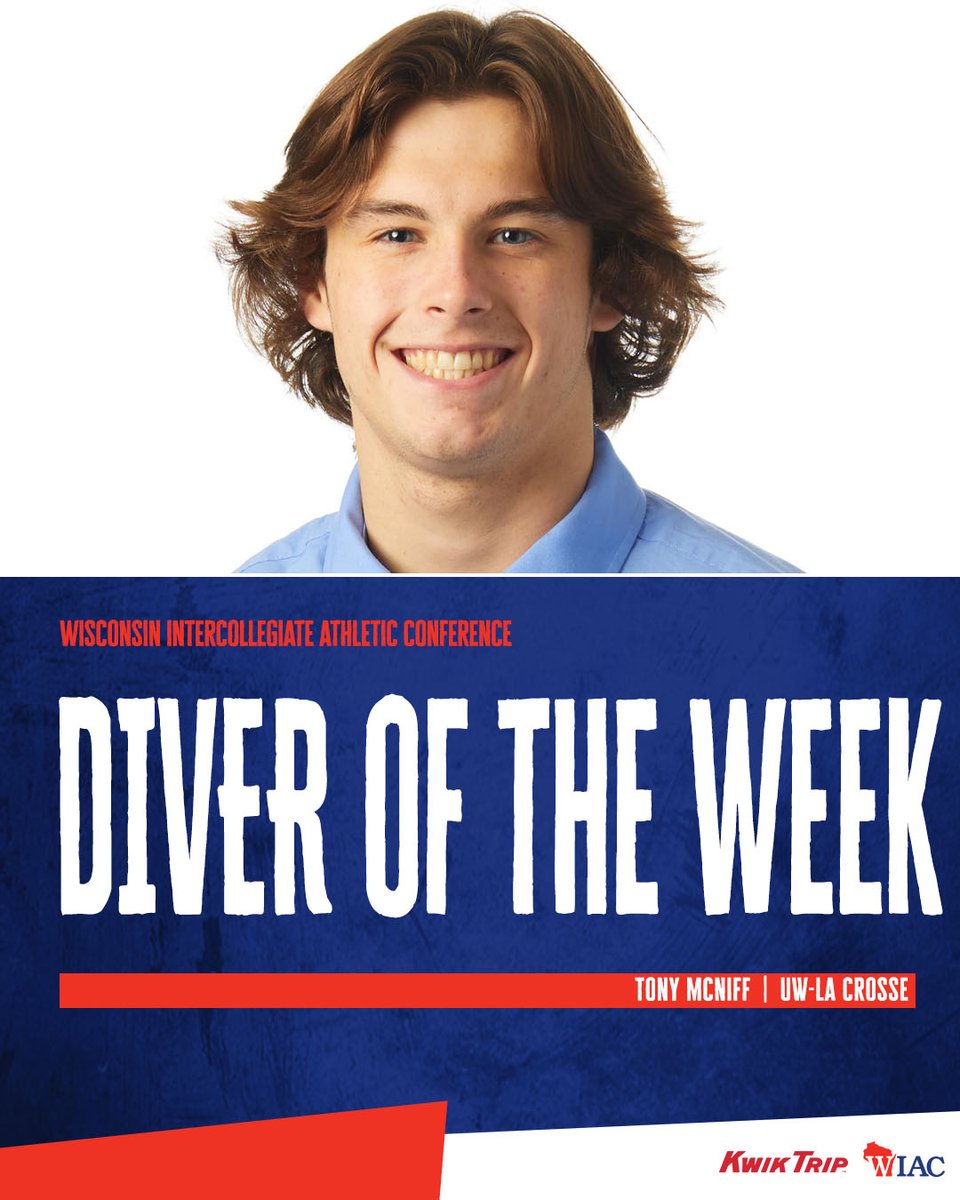 wiacsports's tweet photo. #WIACSWIMDIVE |  @UWWAthletics Hayberger and @UWLAthletics McNiff Receive Men's Swimming &amp; Diving Athlete of the Week Accolades: https://t.co/y5L5UT5jKU
#d3swim https://t.co/0BQfix964D