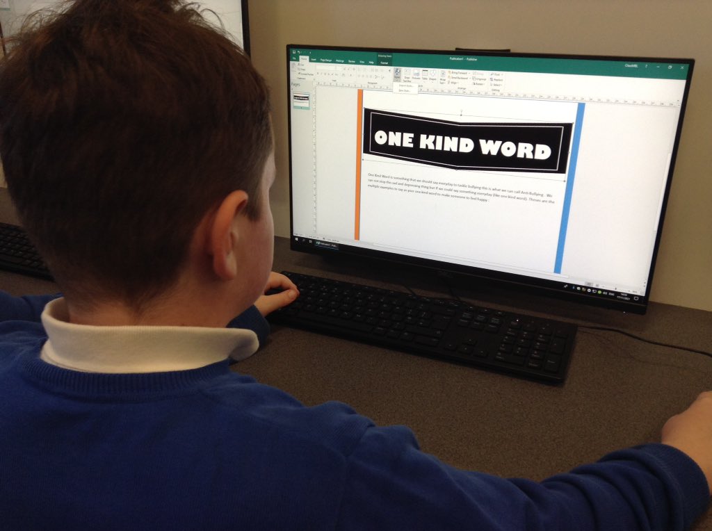 latimerprimary's tweet image. #ClassBL are also producing some posters in Publisher this afternoon linked to anti-bullying week #AntiBullyingWeek #OneKindWord