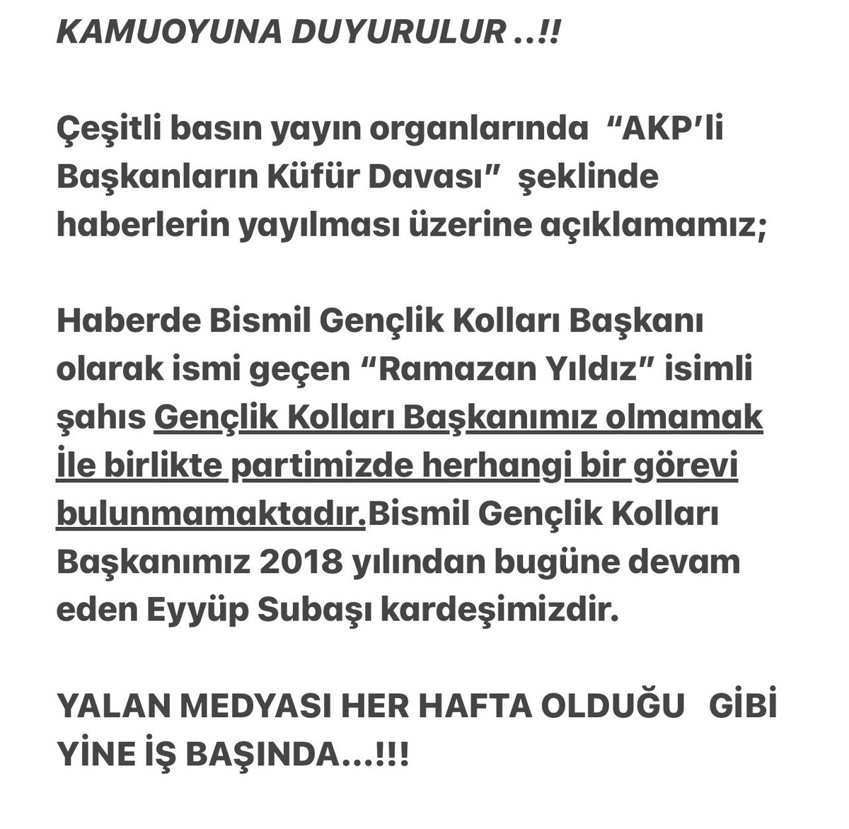 KAMUOYUNA DUYURULUR.!!📢📢
