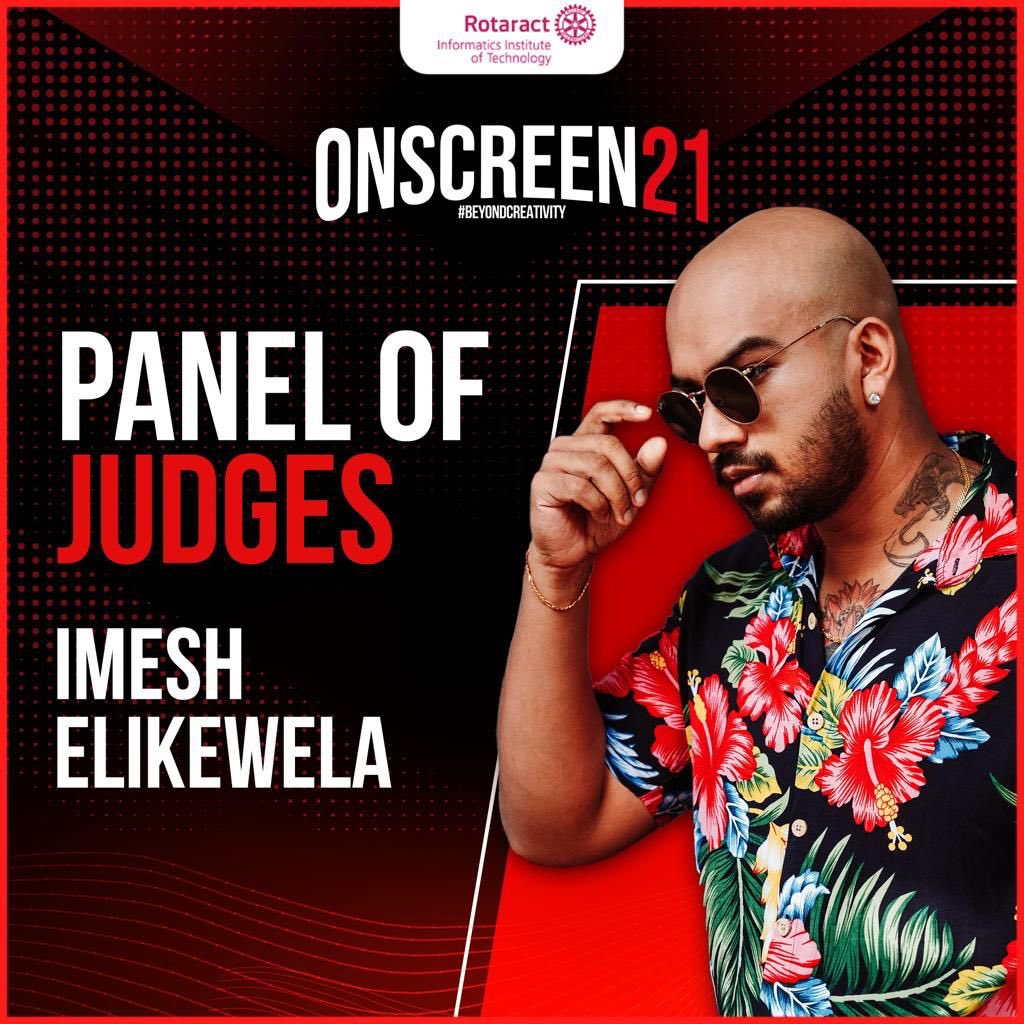 IITRotaract's tweet photo. Introducing our third judge, Imesh Elikewela, a well known content creator in the industry.
#Rotaract #Rotaract3220 #ServeToChangeLives #ImageofRotaract #RACIIT #onscreen #BeyondCreativity https://t.co/tdgDiVx9je