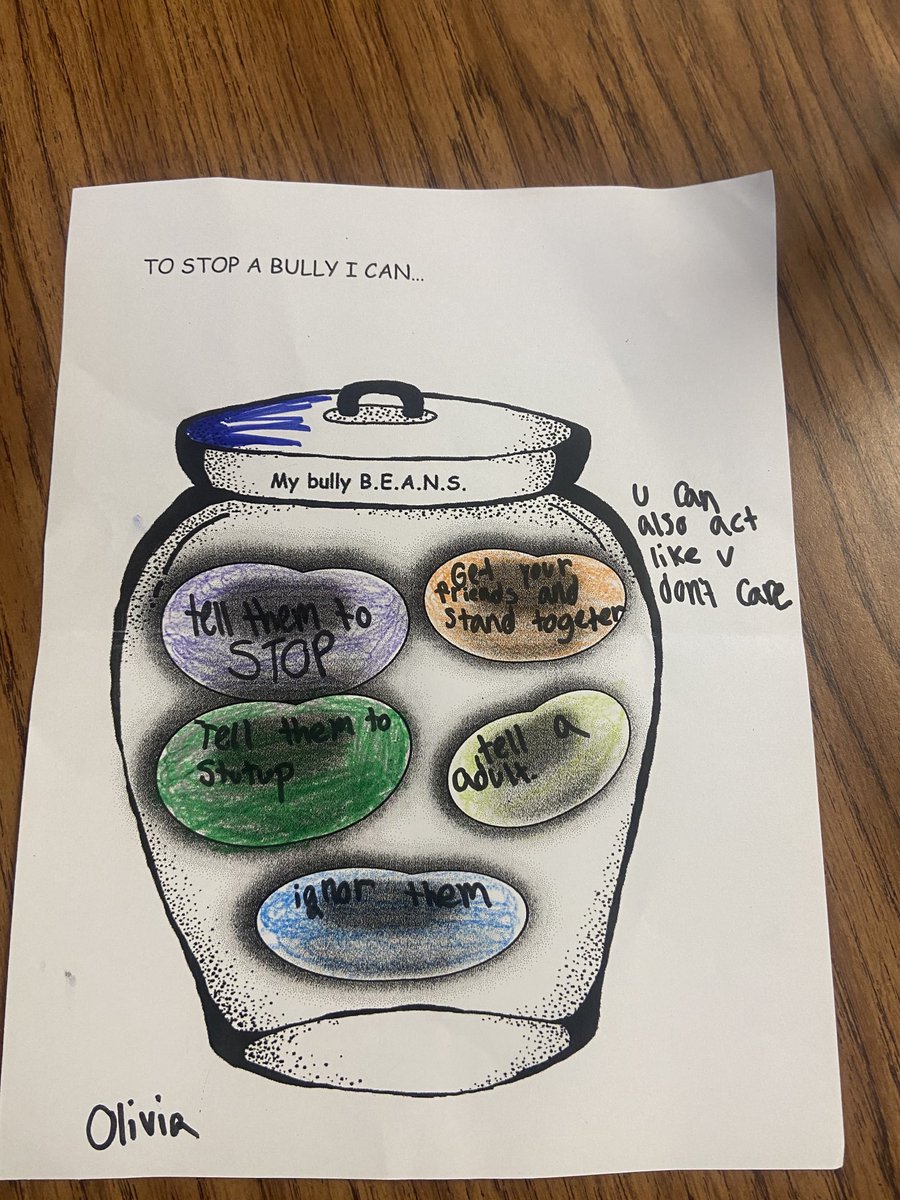 7Hanks's tweet photo. Third grade is learning about bullies. https://t.co/eCtMKt80cs