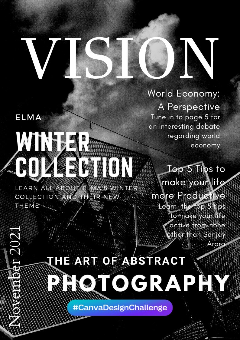 Procheta1999's tweet photo. #CanvaDesignChallenge
Sample Magazine Front Cover Design https://t.co/hLq1kj8cDq