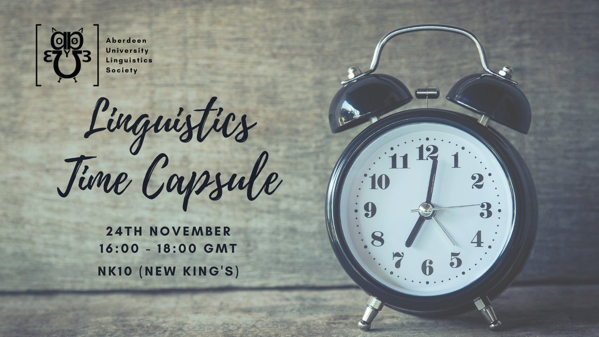aulingsoc's tweet photo. Go back in time with our Time Capsule and dig up your memories of first-year linguistics: whether you studied it a few years ago or just this term. We’ll teach you everything you forgot - in only one afternoon! Then, test your knowledge with a fun Kahoot quiz. https://t.co/3IfonijUUv