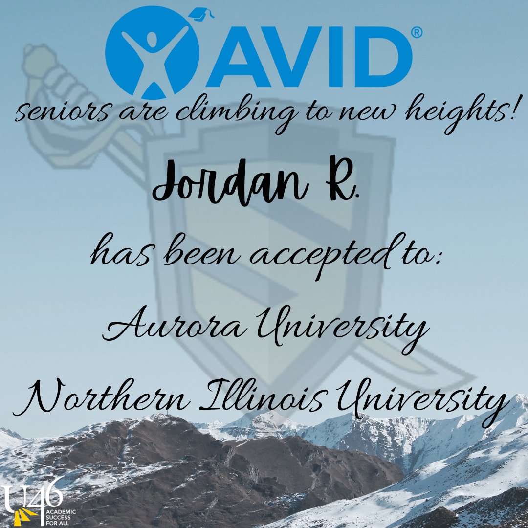 SHSAVIDFAM1's tweet photo. And another one! AVID Seniors are bringing it. Congratulations!! https://t.co/DJl6g0Jn54